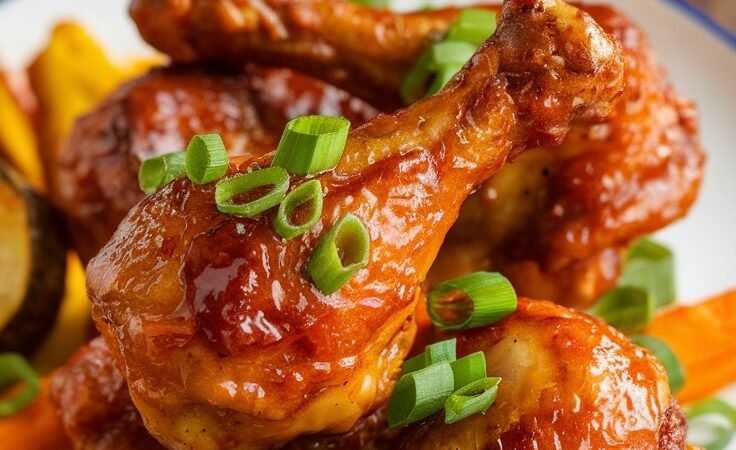 Crispy Baked Honey Garlic Drumsticks Recipe