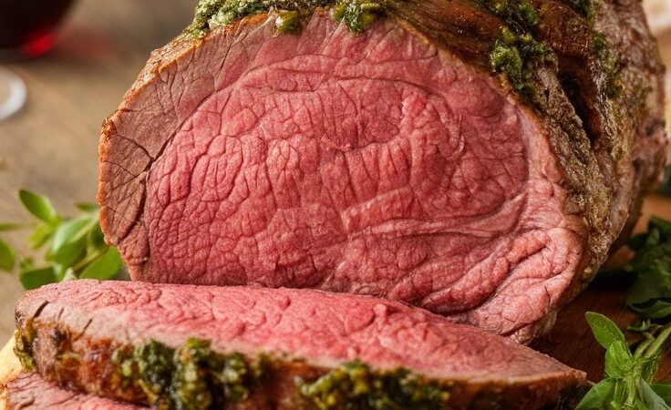 Spicy Beef Roast with Chimichurri Sauce