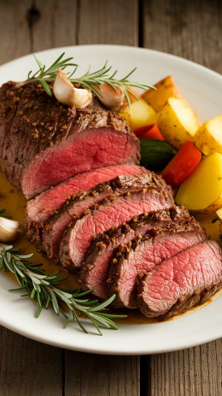 Savory Garlic and Rosemary Beef Tenderloin
